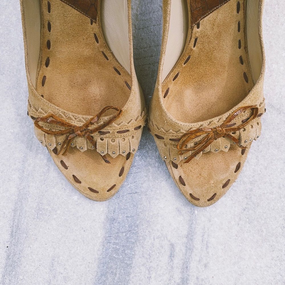 Authentic Dior Moccasin Peep Toe Heels - Picture 4 of 8